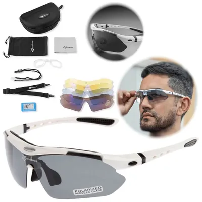 Produktbild von Rockbros 10002 Polarisierte Fahrradbrille - Weiss