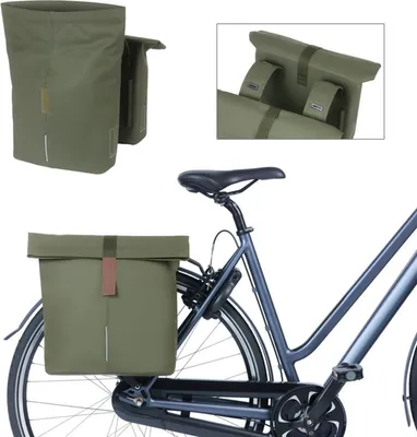 Produktbild von Basil Doppelpacktasche City moss green, 12x29x30 cm, 28-32ltr