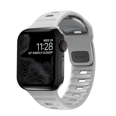 Immagine prodotto di Fascia da braccio Nomad Sport Strap V2 per Apple Watch 49/45/44/42 mm - Grigio Lunare (Grigio)