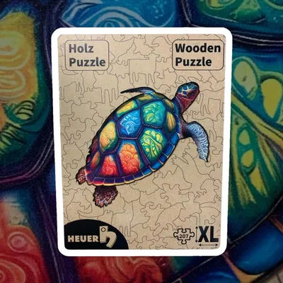 Produktbild von Creative-Art Wooden-Puzzle Holzpuzzle HEUER Motiv: Schildkröte, 207 Teile XL