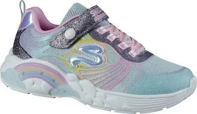 Produktbild von Skechers Rainbow Racer, Mädchen Synthetik Sneakers, Klettschuhe bunt, weiches Fußbett, flexible Laufsohle
