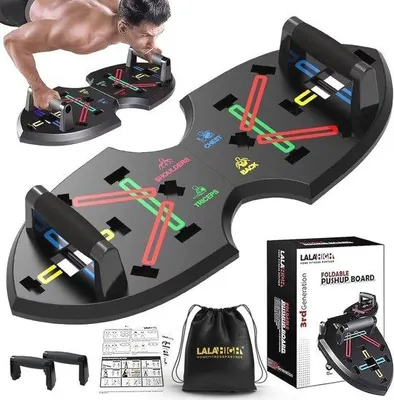 Produktbild von Famanu Push-up-Bar mit Widerstandsbändern - Multifunktional für Home Fitness