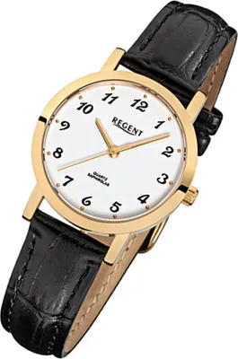 Produktbild von Regent Damenarmbanduhr Leder F934
