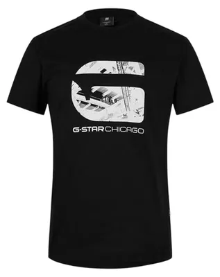 Produktbild von G-Star - "Chicago" T-Shirt für Herren, Regulär GT22276 (M) (Dunkel Schwarz)