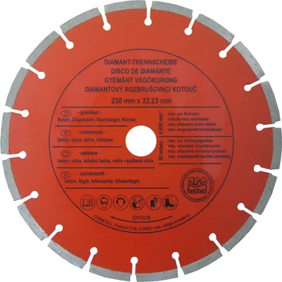 Produktbild von CON:P Diamant-Trennscheibe Beton, segmentiert, 230 mm, B23125