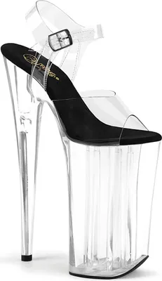 Produktbild von BEYOND-008 Damen Sandale von Pleaser, Transparent Schwarz , EU 36, US 6