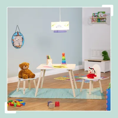 Productafbeelding van Kindertafels en -stoelen - met houten poten (binnenkant)