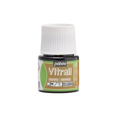 Produktbild von Pebeo Vitrail Transparente Glasfarbe, 45 ml, 59 Bernsteinbraun