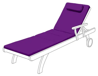 Produktbild von Gartenliegenauflage – Wasserabweisendes Sonnenliegenkissen mit Komfortfüllung – Weiche Auflage für Gartenliege