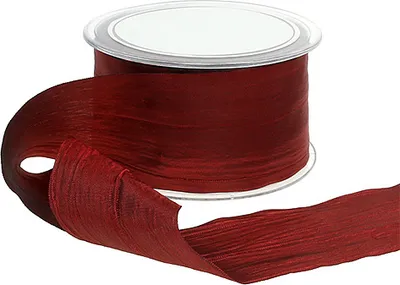 Produktbild von Schleifenband Bordeaux "Crash" 50mm x 20m Satin Dekoband Geschenkband