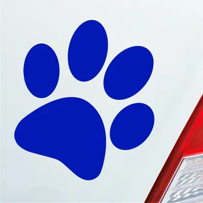 Produktbild von Auto Aufkleber Hundepfote Pfote Hund Fote Tatze 10x11 cm Dunkelblau Sticker Heckscheibenaufkleber