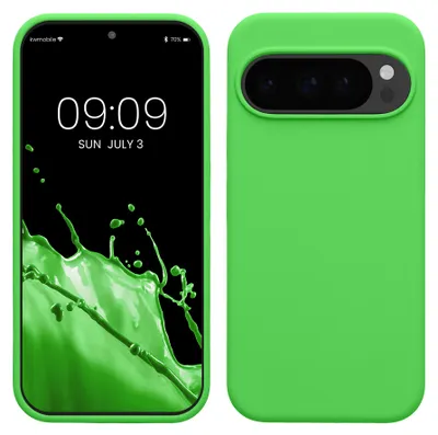 Produktbild von kwmobile Handyhülle für Google Pixel 10 / Pixel 10 Pro Hülle - Case Silikon - Kabelloses Laden - Schutzhülle Cover in Limettengrün