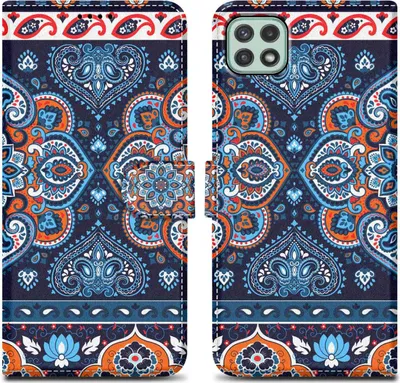 Produktbild von Cadorabo Schutzhülle für Samsung Galaxy A22 5G Hülle Design Blau Handyhülle Schutzhülle Etui Magnetisch Case Cover