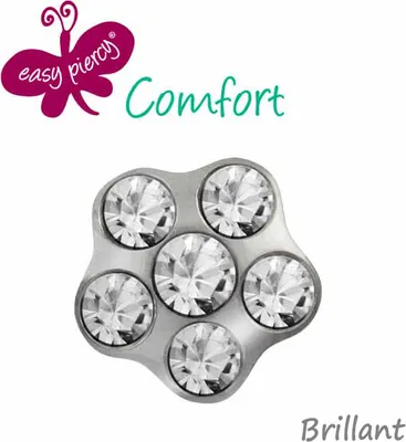 Produktbild von Medizinische Ohrstecker Erstohrstecker Ohrringe Blume Brillant