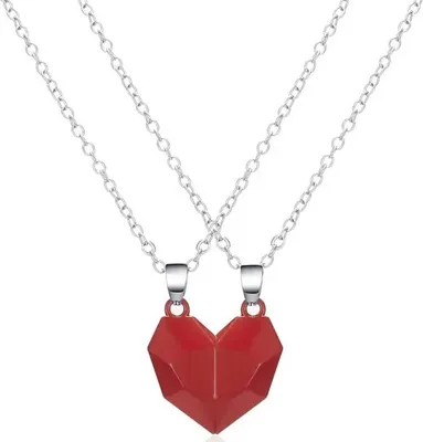 Produktbild von Magnet Heart Halsketten - Rote Freundschaftsketten für Paare KP26945