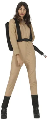 Produktbild von Geisterjägerin-Kostüm für Damen Halloweenkostüm beige-schwarz - L (42-44)