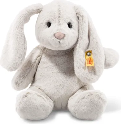 Zdjęcie produktu dla Steiff 080470 Miękki królik przytulanka Cuddly Friends Hoppie, jasnoszary, 28 cm