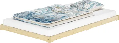 Produktbild von Teenagerbett Futon extra niedriges Studentenbett 120x200 Fichte Tanne geölt V-60.47-12ohne Zubehör