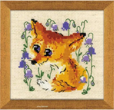 Produktbild von Riolis Kreuzstichpackung "Kleiner Fuchs", Zählmuster