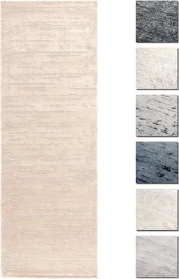 Produktbild von Kurzflor Teppich Laufer Wohnzimmer Beige 80 X 200 cm , Moderner Super Soft Kurzflor Teppich
