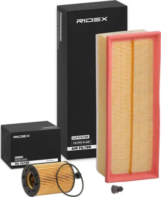 Produktbild von RIDEX Filterset Inspektionspaket Filtersatz für VW Golf VII Schrägheck (5G1, BQ1, BE1, BE2) Golf IV Schrägheck (1J1) GOLF VI (5K1) Golf V Schrägheck