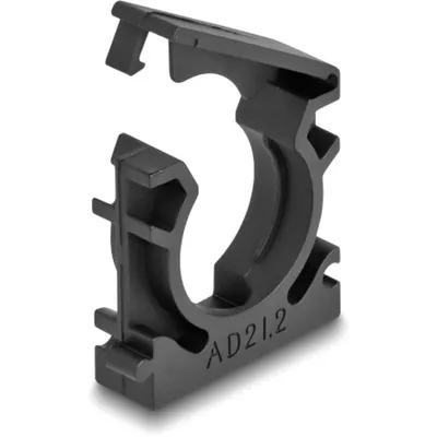 Produktbild von DeLOCK Kabelschlauchhalter mit Verschlussclip 21,2 mm 4 Stück schwarz, Kabelhalter, Kunststoff, Schwarz
