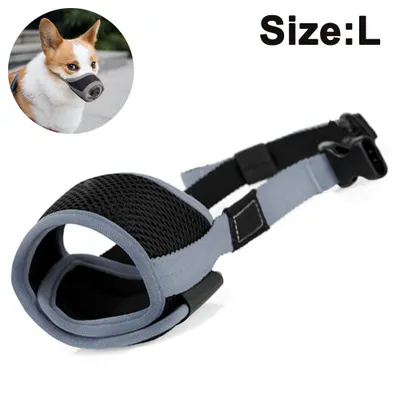 Produktbild von Maulkörbe Für Hunde, Maulkorb, Verstellbare Schlaufe, Atmungsaktiv, Sicherer, Schneller Sitz Für Kleine, Mittelgroße Hunde, Verhindert Das Beißen, Kauen Und Bellen