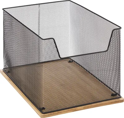 Zdjęcie produktu dla 5five Simply Smart Havi organizer na biurko z metalu i bambusa czarny 36 cm