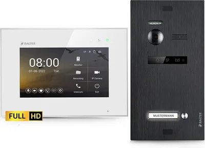 Produktbild von HD Video Türsprechanlage für 1 Familienhaus, 1x Monitor, Balter EVO HD Schwarz