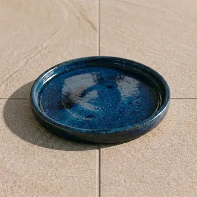 Zdjęcie produktu dla Podstawka pod doniczkę ceramiczna Provencelia Azurowy, Ø29 cm x H5 cm, mrozoodporna