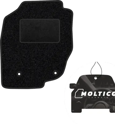 Produktbild von moto-MOLTICO Fahrer Fußmatte Auto Velours Fahrerseite Autoteppiche Schwarz Fahrermatte 1-teilig passend für Toyota Hilux 2006-2015