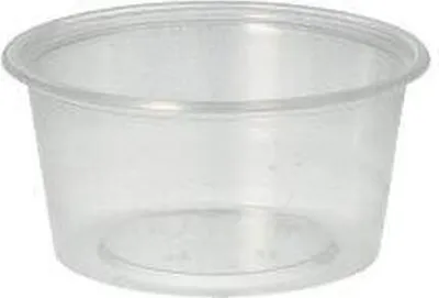 Produktbild von Dressingbecher, PP rund 80 ml Ø 7,1 cm · 3,5 cm transparent