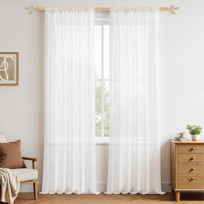 Zdjęcie produktu dla Przezroczyste zasłony 250 x 140 cm, zestaw 2 sztuk, woal, do salonu