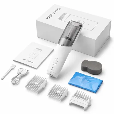 Produktbild von Baby Haarschneider Set, elektrischer Kinder Haarschneider mit Vakuumfunktion, wiederaufladbar & wasserdicht,leiser Haarschneider für Babys und Kinder