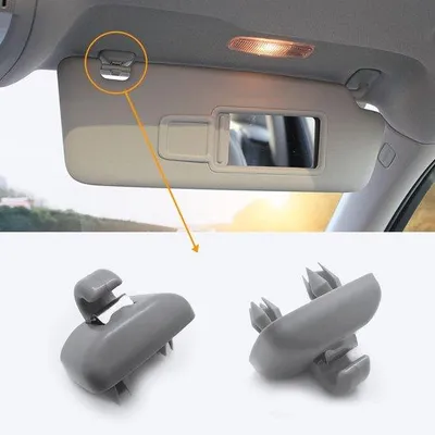 Produktbild von 2 Stück innen Sonnenblendenklips, Upgrade-Auto-Sonnenblendenhalter, für Audi A1 A3 A4 A5 Q3 Q5 S3 S4 S5 TT, (grau)