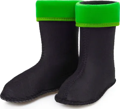 Produktbild von Ladeheid Kinder Mädchen Jungen Wärmende Stiefelsocken für Gummistiefel Innenschuh für Modell LA-KL-EVA-Kids und KL050, KL045 (Grün, 35 EU)