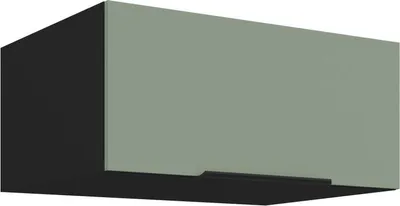 Produktbild von LUNARA Tiefhaubenunterschrank – Breite 80 cm, grün/schwarz