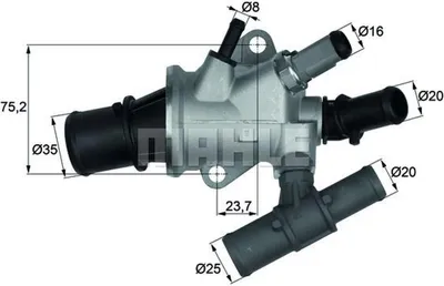 Produktbild von MAHLE Thermostat Kühlmittel 88°C für FIAT Doblo Cargo (223) Doblo Kombi (119, 223)