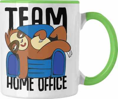 Produktbild von Trendation - Team Home Office Tasse Geschenk Gadget Geschenkidee Kollegin im Homeoffice (Grün)