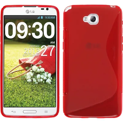 Produktbild von PhoneNatic Case kompatibel mit LG G Pro Lite - rot Silikon Hülle S-Style + 2 Schutzfolien