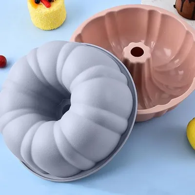 2 Stück Silikonbackformen für Turban-Torten - 25 cm große Backformen für Kuchen und Desserts