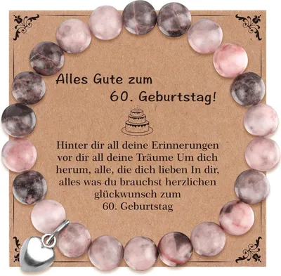 Produktbild von 60. Geburtstag Armband - Geschenk für Frauen - Geburtstagsgeschenk Mama Oma