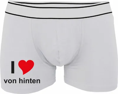 Produktbild von Boxershorts - Mann - Boxer-0004-man-white-v-M - weiß - M - vorn - I LOVE liebe von vorn - lustiges Motiv - Spruch - Unterwäsche - Unterhose - Freizeit - lustig