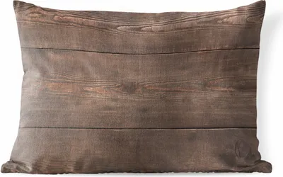 Produktbild von MuchoWow® Outdoor Kissen - Nahaufnahme eines dunklen hölzernen Hintergrunds - 60x40 cm - Wetterfest - Lounge Kissen - Zierkissen - Kissen für Innenräume
