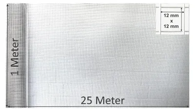 Obrázek produktu pro Drátěné pletivo do voliéry - Pozinkované - 100 cm výška - Role 10 m - Oka 16 x 16 mm