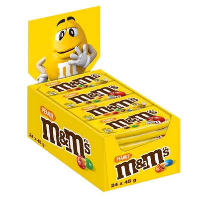 Image de M&Ms Peanut avec 24 portions de cacahuètes au chocolat au lait 24x45g