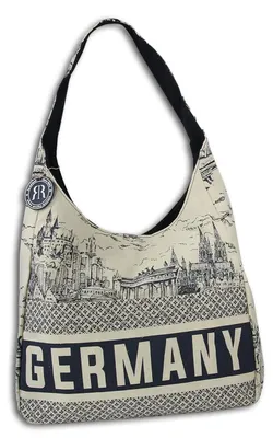 Produktbild von Robin Ruth Baumwolle Polyester Tasche Schultertasche navy beige OTG3006M