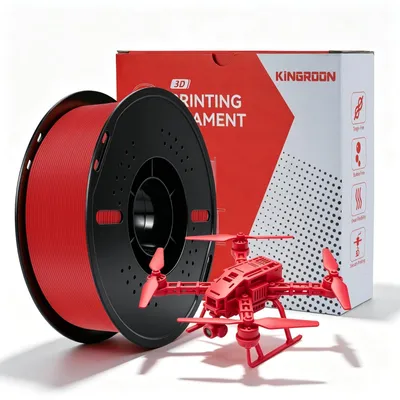 PLA+ Filament 1,75 mm, 1 kg, rot, ±0,02 mm Toleranz
