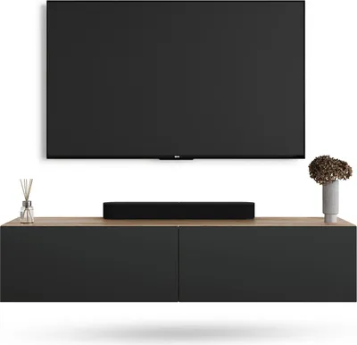 Produktbild von WEST TV Schrank 140 cm Fernsehtisch Sideboard, hängend oder stehend TV Möbel