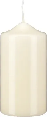 Produktbild von Stumpen Kerzen Champagner 15 x Ø 6 cm, 12 Stück getauchte Stumpenkerzen mit Spitzkopf in RAL Qualität